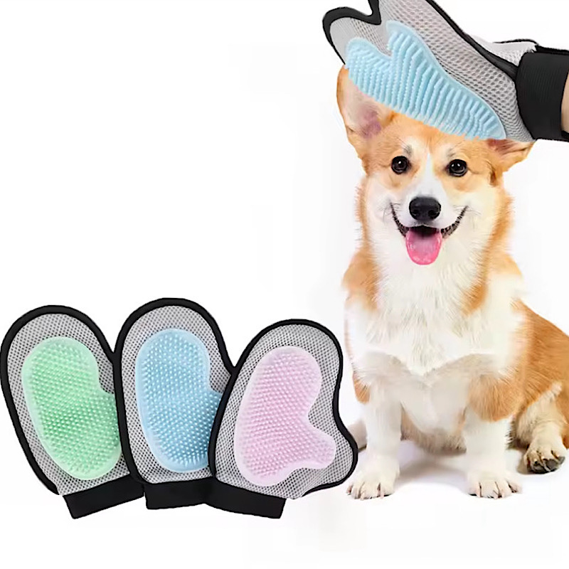 دستکش دو طرفه ماساژور و پرزگیر موی حیوانات