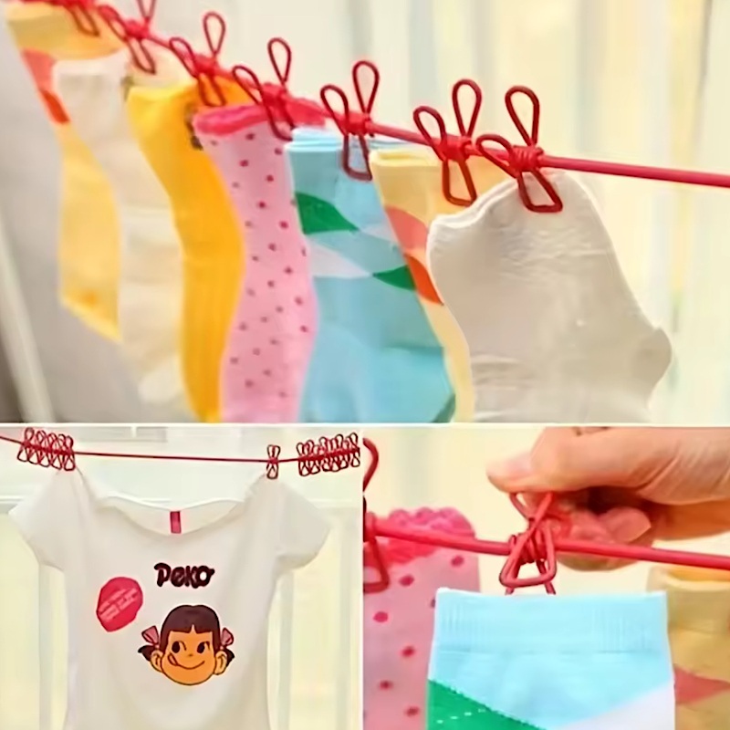 طناب آویز رخت کشی مدل گیره دار