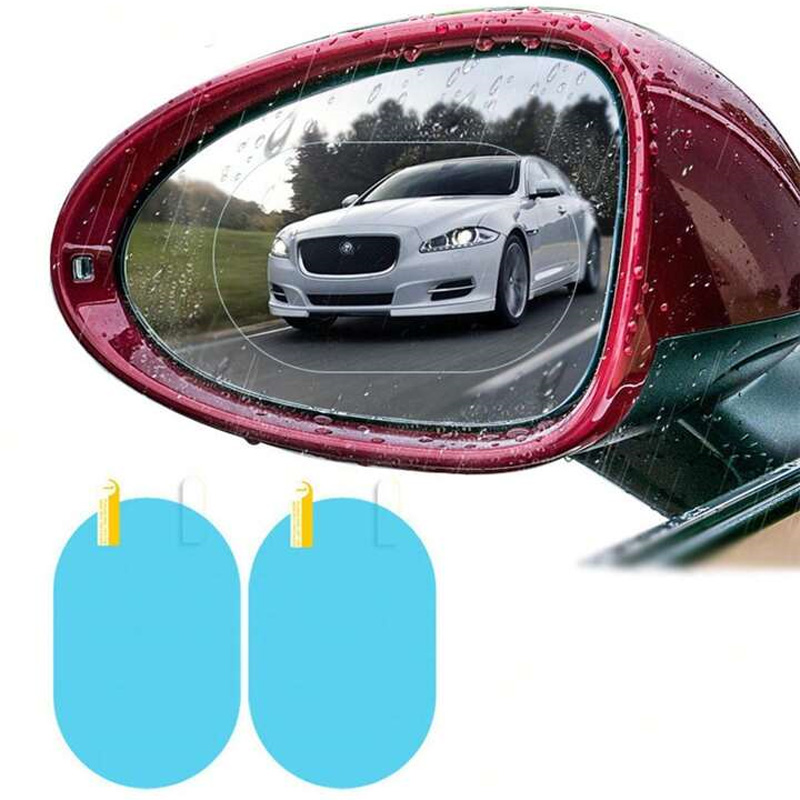برچسب نانو آب گریز آینه بغل خودرو مدل بیضی بسته 2 عددی