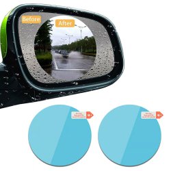 برچسب نانو آب گریز آینه بغل خودرو مدل Anti Fog بسته 2 عددی